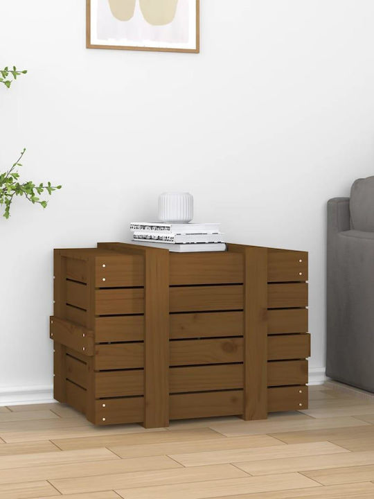 vidaXL Wooden Decorative Trunk Brown 58x40.5x42cm