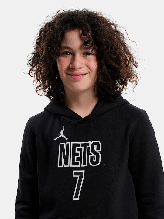 Kinder-Sweatshirt mit Kapuze und Taschen Schwarz NBA Brooklyn Nets