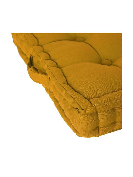 Atmosphera Μαξιλάρα Δαπέδου Matress από 100% Βαμβάκι Yellow 40x40εκ.