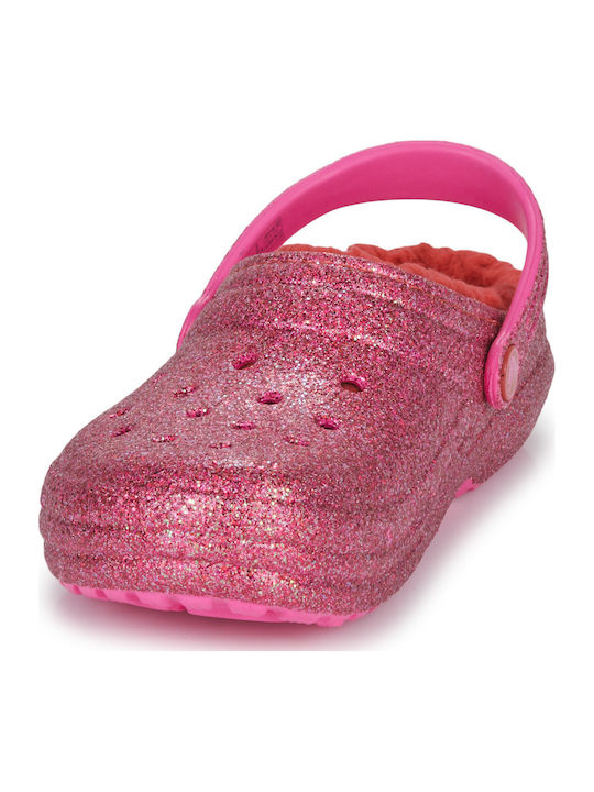 Ανατομικές Παντόφλες Ροζ Classic Lined Glitter