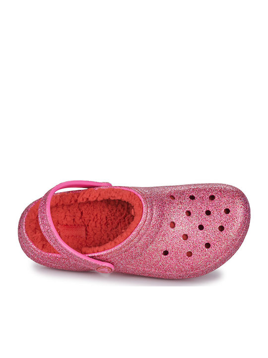 Ανατομικές Παντόφλες Ροζ Classic Lined Glitter