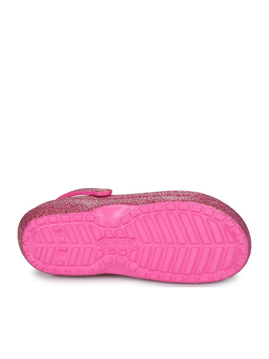 Ανατομικές Παντόφλες Ροζ Classic Lined Glitter
