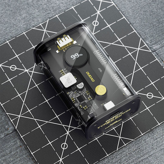 Dudao K16 Baterie Externă 10000mAh 22.5W Cu Port De Ieșire USB-A Și Port De Ieșire USB-C Neagră