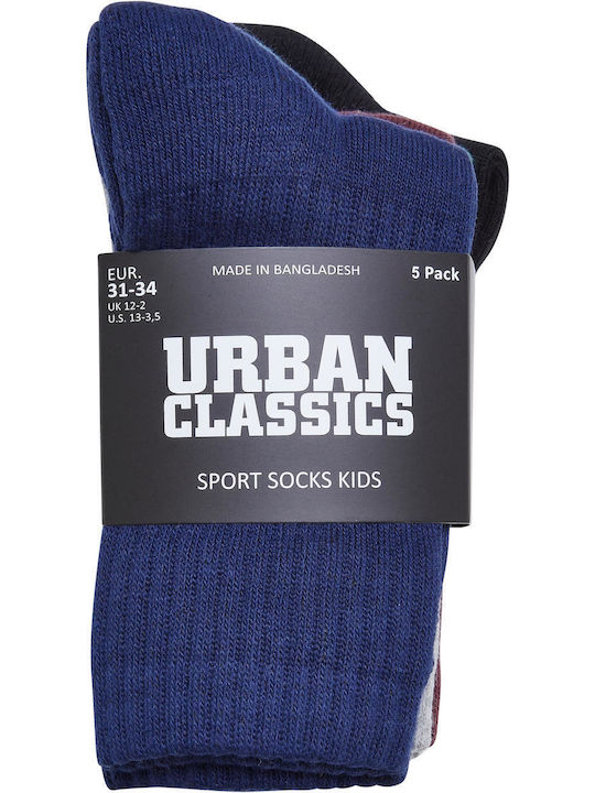 Urban Classics Boys 5 Pack Knee-High Sport Socks Multicolour