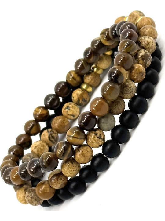 Legend Accessories Herren Armbänder Set aus Edelstahl 18cm