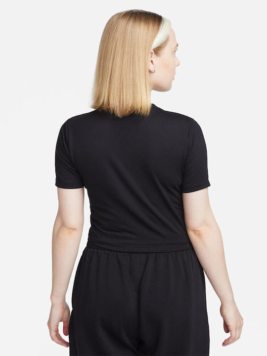 Nike Sportswear Essential Women's Athletic Crop Top Short Sleeve Black