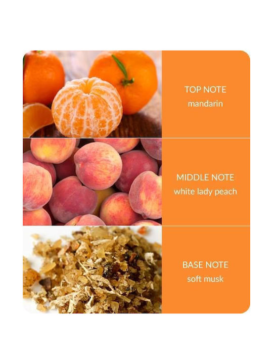 Heart & Home Aromatisches Soja-Kerze im Gefäß mit Pfirsich Parfüm 230gr