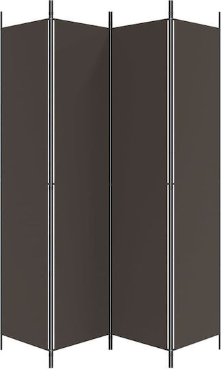 vidaXL Decorativ Paravan Tesatura cu 4 Panouri 200x220cm