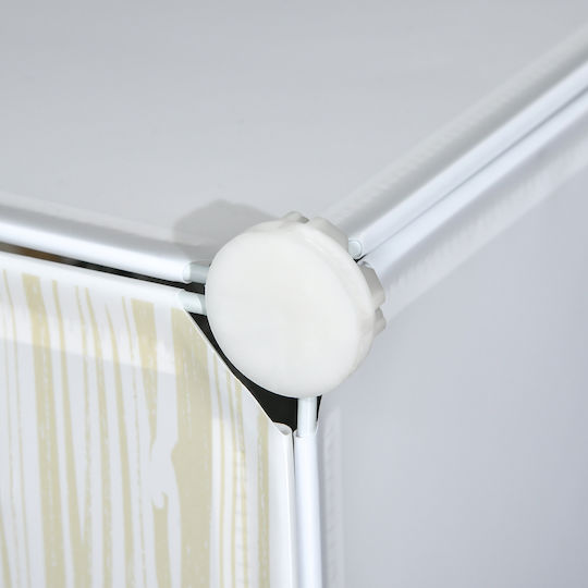 Plastică Suport pentru pantofi cu 6 Rafturi Albă L45xW36.5xH108cm