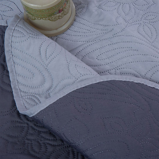 Silk Fashion Solid Set Coverlet Single from Cotton & Polyester Grey 160x220cm