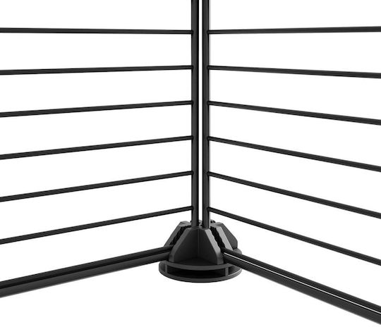 vidaXL Rodent Cage Pet Crate with 8 Panels & Door Black 70x35x35cm