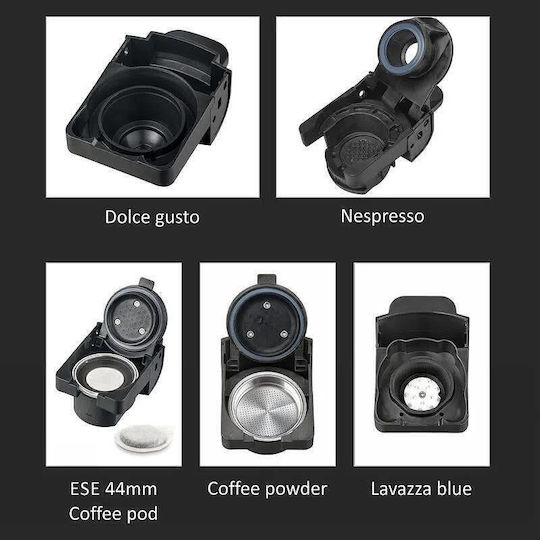 Voltz Rosberg Premium RP51171E5 Καφετιέρα για Κάψουλες Πίεσης 19bar Γκρι