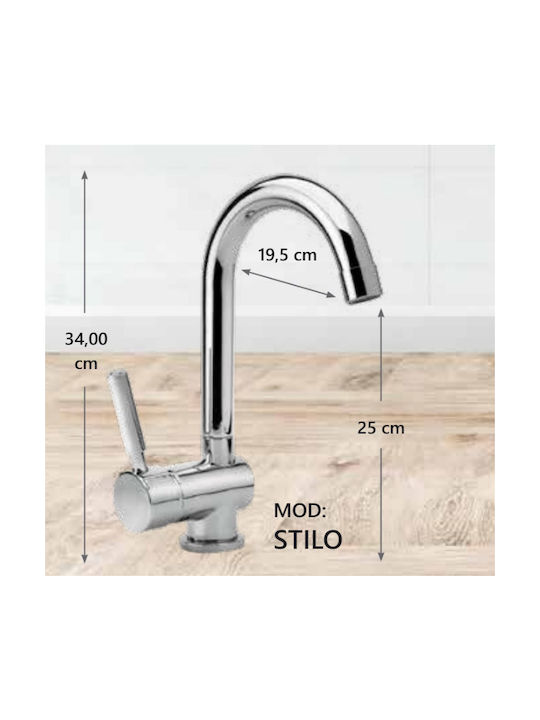 Gloria Stilo Küchenarmatur Zähler Silber