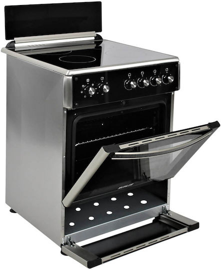 Muhler ELC-VC622ESS Herd 64Es mit Keramikkochfeldern B60cm. Black