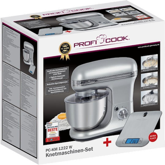 Profi Cook PC-KM 1222 W Κουζινομηχανή 1222W με Ανοξείδωτο Κάδο 5lt