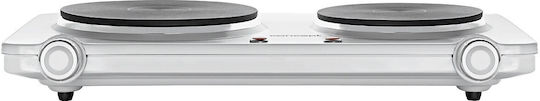Concept VE3025 Enamel Countertop Double Burner Inox