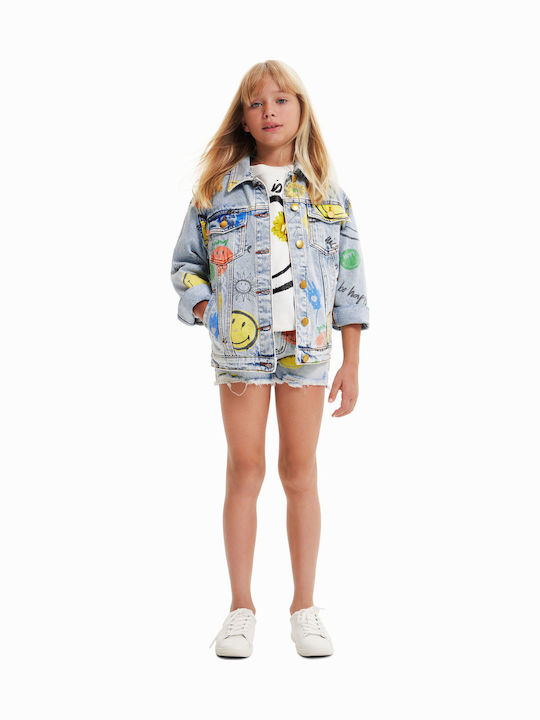 Kids' Denim Jacket Short Blue Africa Girl