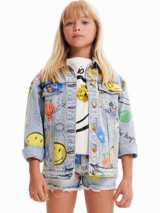 Kids' Denim Jacket Short Blue Africa Girl