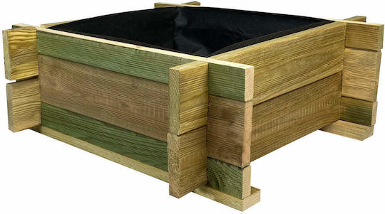 Tesias Pot Wooden 54x54x22cm.