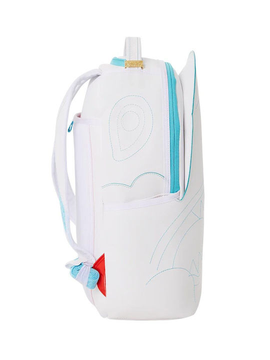 Sprayground Cloudy With A Chance of Shark School Bag Backpack Junior High-High School in White color