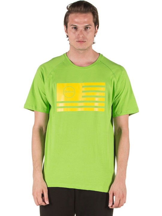 GSA Superlogo Herren Sport T-Shirt Kurzarm Flag Green