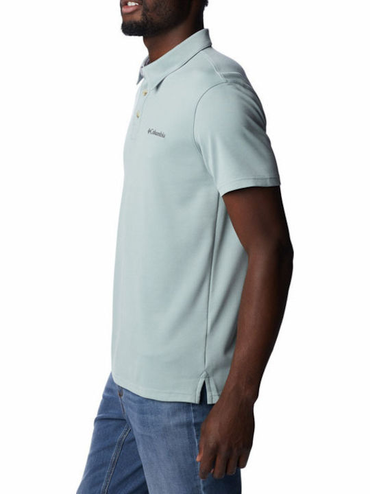 Nelson Point Polo Short Sleeve Blouse Turquoise