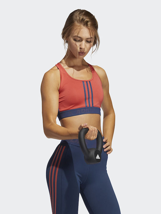 Don't Rest 3 Stripe Γυναικείο Αθλητικό Μπουστάκι Κόκκινο