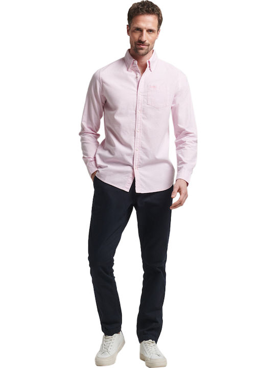 Long Sleeve Shirt in Wide Line City Pink