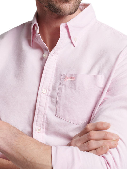 Long Sleeve Shirt in Wide Line City Pink