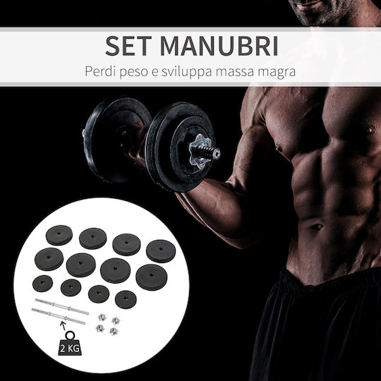 HomCom Dumbbell Set with Bar 50kg