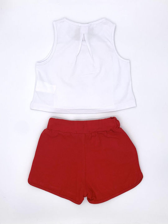 Funky Kids Set with Shorts Summer 2pcs White