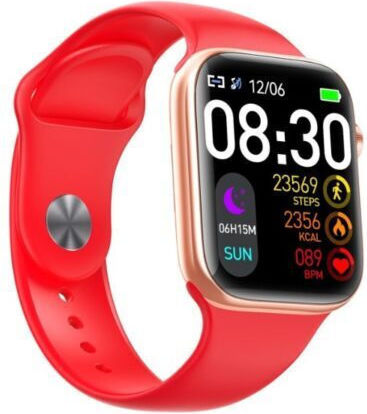 XW78+ PRO Aluminium 44mm Smartwatch με Παλμογράφο (Κόκκινο)