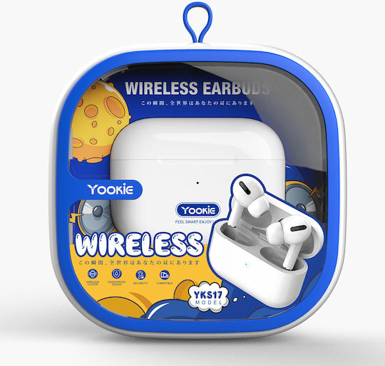 Yookie YKS17 In-Ear Bluetooth-Freisprecheinrichtung Kopfhörer mit Ladeetui Weiß