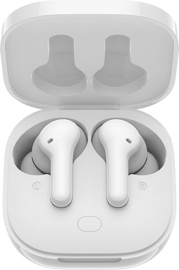 Boompods Bassline Compact In-ear Bluetooth Handsfree Ακουστικά με Θήκη Φόρτισης Λευκά