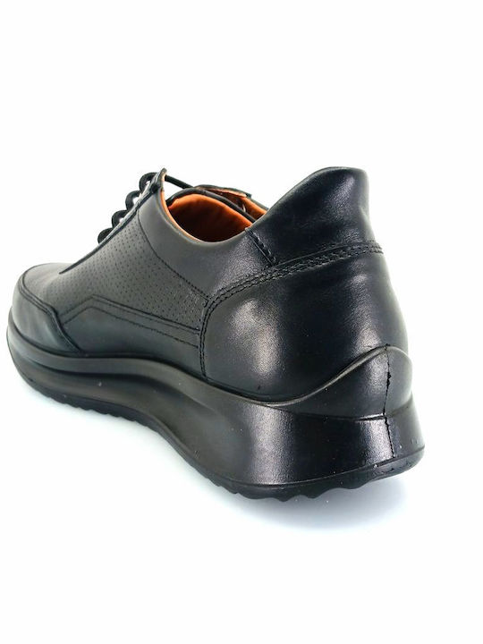 Leder Herren Freizeitschuhe Schwarz