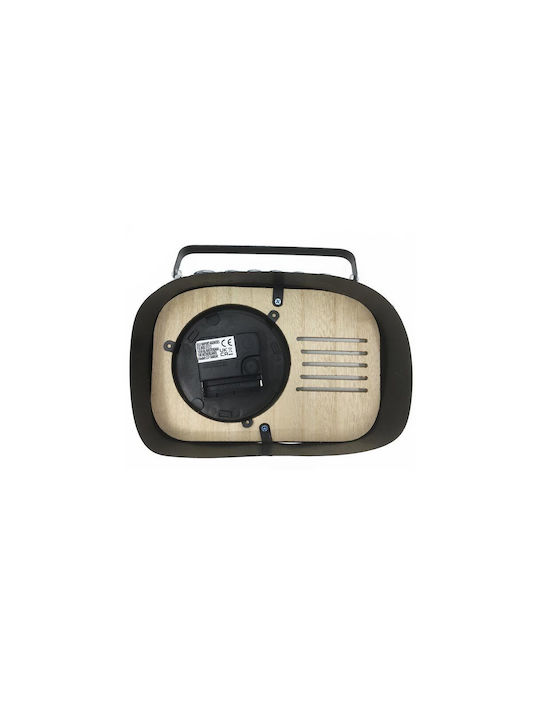 Box37211 Tabletop Clock with Indicators Metal Black