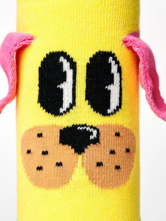 Happy Socks Παιδικές Κάλτσες Μακριές Doggo Κίτρινες