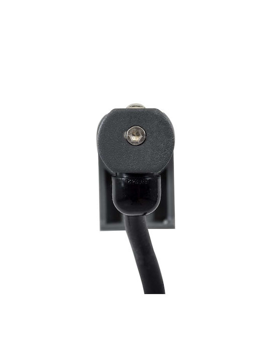 GloboStar Stellar Lampă De Podea Pentru Exterior LED Mașină De Spălat Pe Perete 12W Cu Lumină Alb Cald IP67 Gri