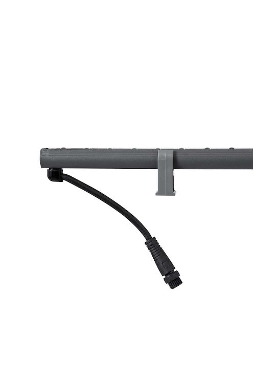 GloboStar Stellar Bară de Iluminat Exterior Lampă LED Wall Washer 12W cu Lumină Albă Caldă IP67 Gri