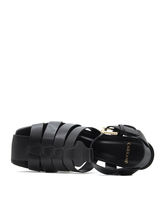 Din piele Sandale Negre