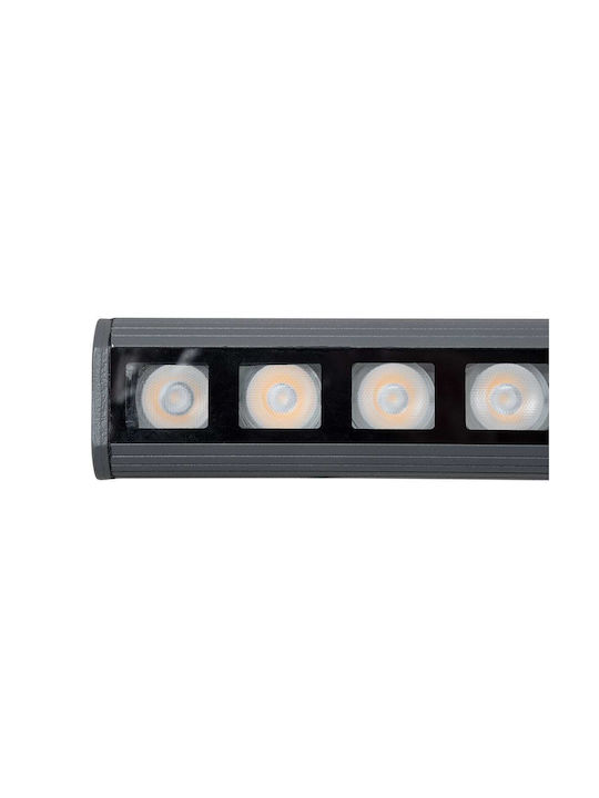 GloboStar Panda Außenstehlampe LED Wall Washer 36W mit Warmweißem Licht IP67 Graue