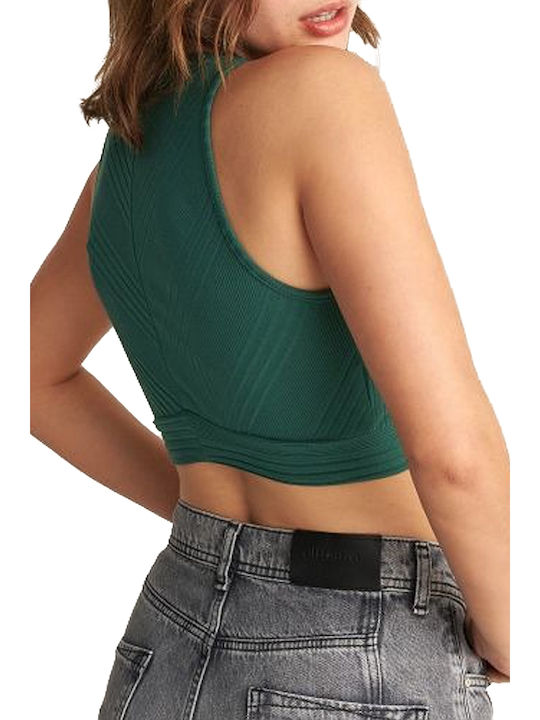 Attrattivo Damen Sommer Crop Top Ärmellos Grün