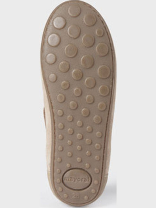 Leather Slip-On Moccasins Beige