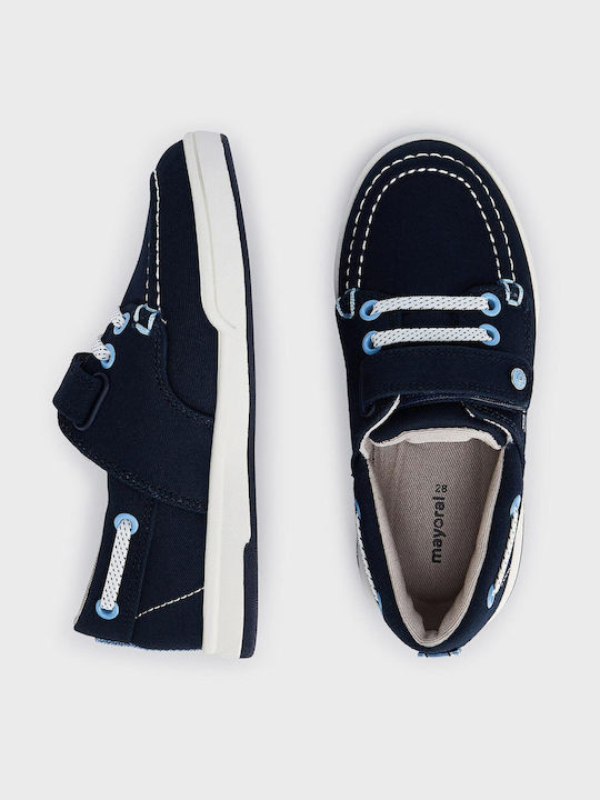 Mayoral Boys Fabric Moccasins with Velcro Navy Blue