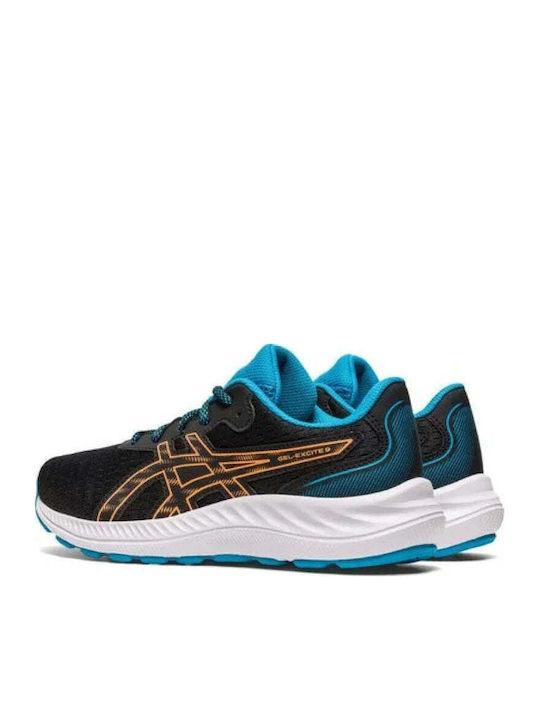 Gel Excite 9 GS Αθλητικά Παιδικά Παπούτσια Running με Κορδόνια Black / Sun Peach