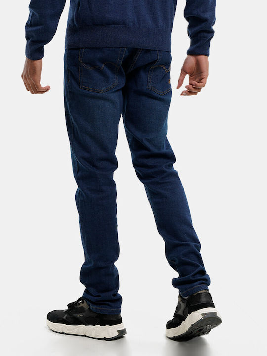 Rebase Herren Jeanshose in Regular Fit Marineblau