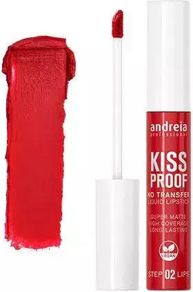 Andreia Professional kiss proof Long Lasting Lichid Ruj Mat Seductive Red 02 8ml