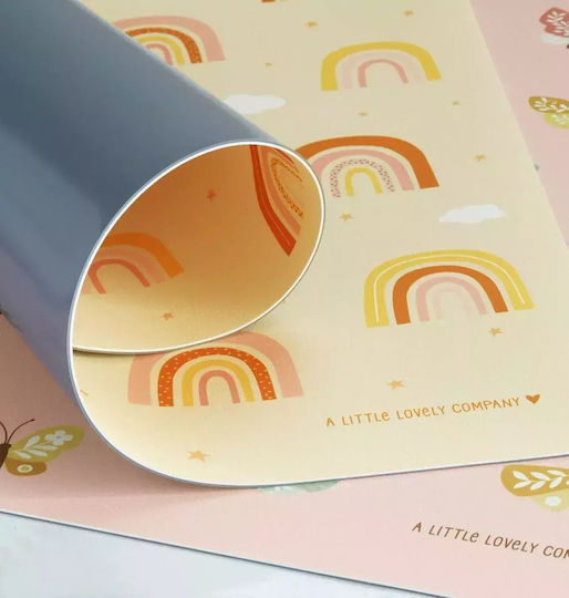 A Little Lovely Company Plastic Placemat Rainbows Yellow 43x34cm