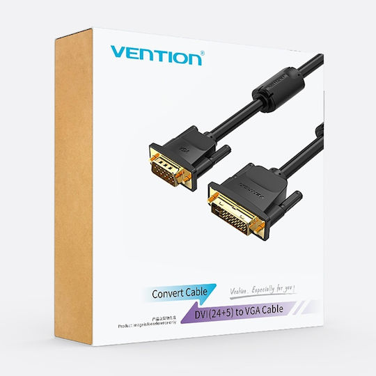 Vention Кабел DVI-D мъжки - VGA мъжки 3м Черен (EACBI)