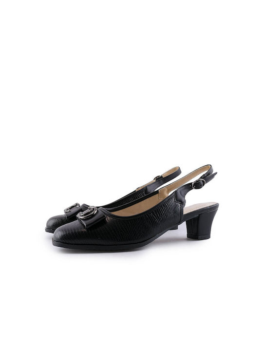 B-Soft 41_ Pumps mit Chunky mittelhohem Absatz Schwarz